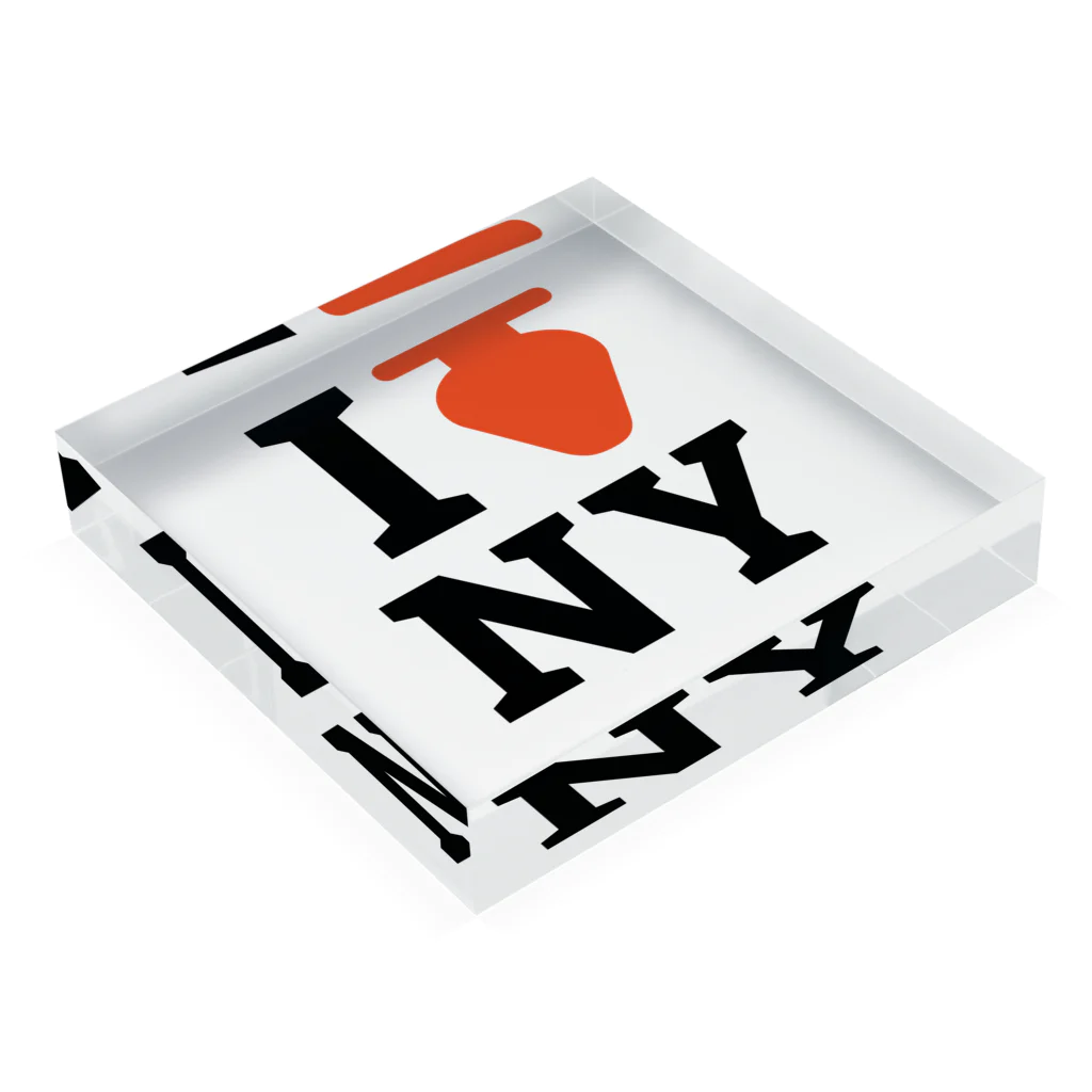 NOBODY754のI love NY アクリルブロックの平置き