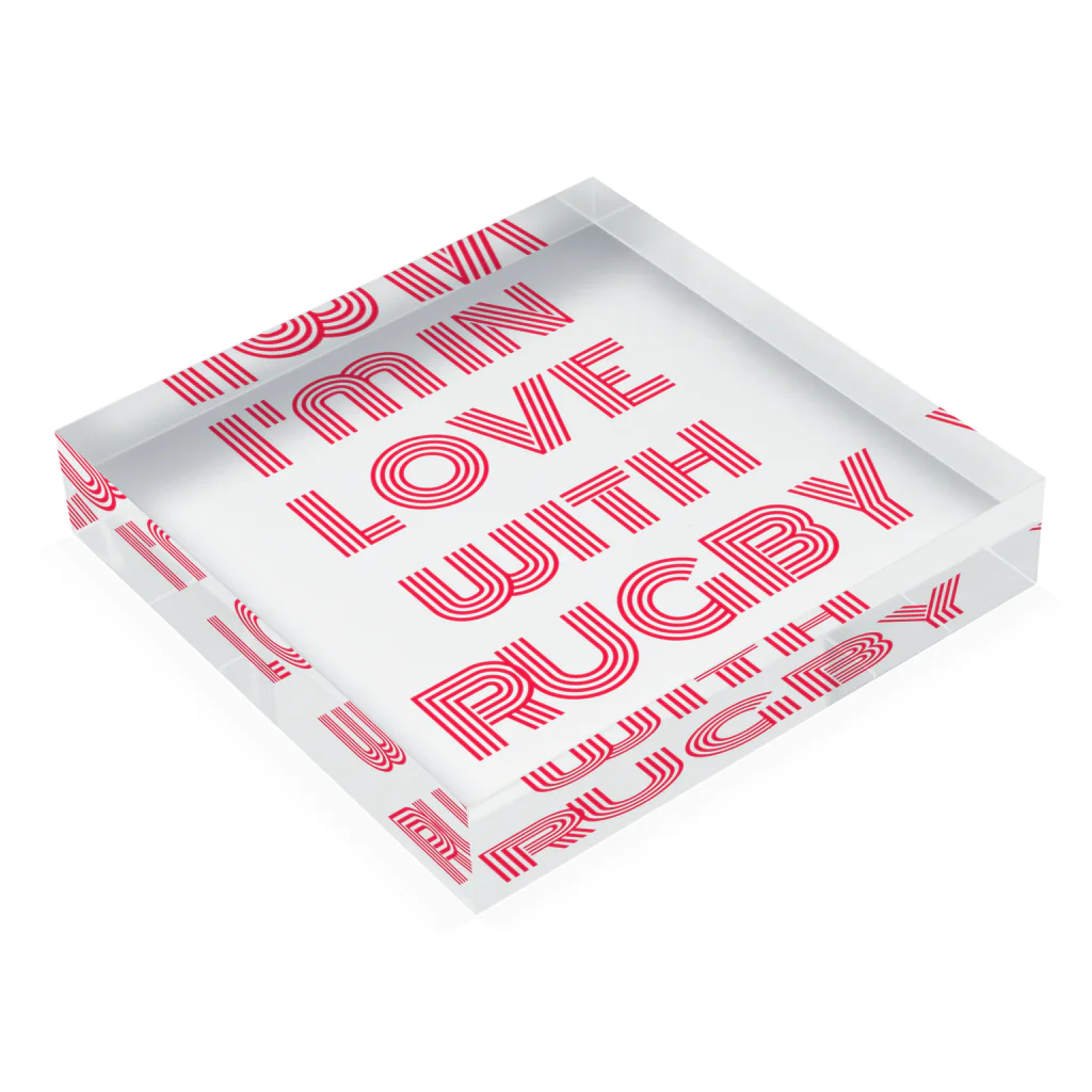 えなちゃんのI'm  so much in love with RUGBY アクリルブロックの平置き