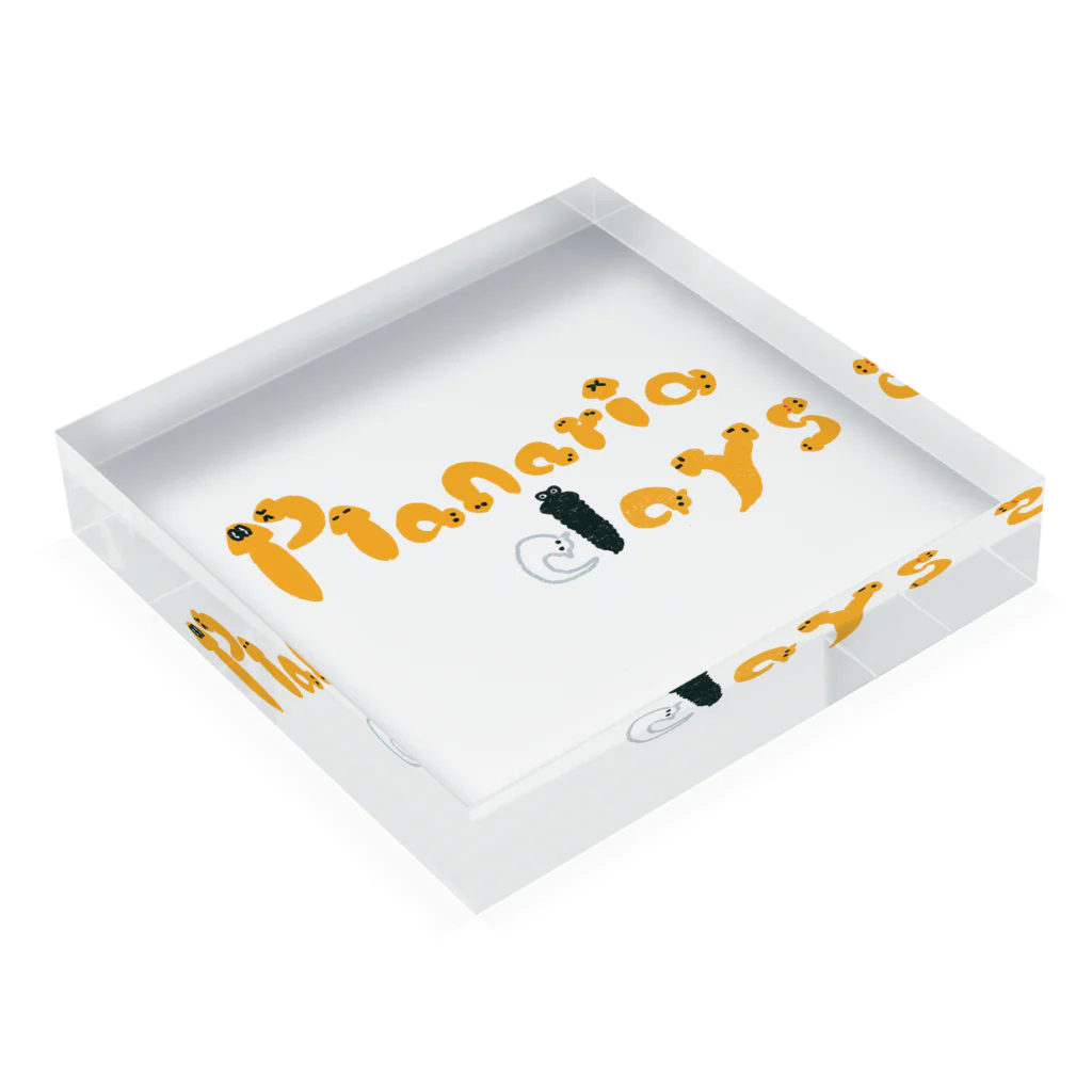 プラナリアくんの日常のPlanaria days Acrylic Block :placed flat