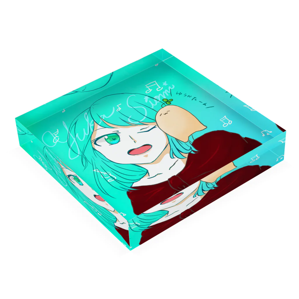 さけさくらのゆうかたんとごんべぇ Acrylic Block :placed flat