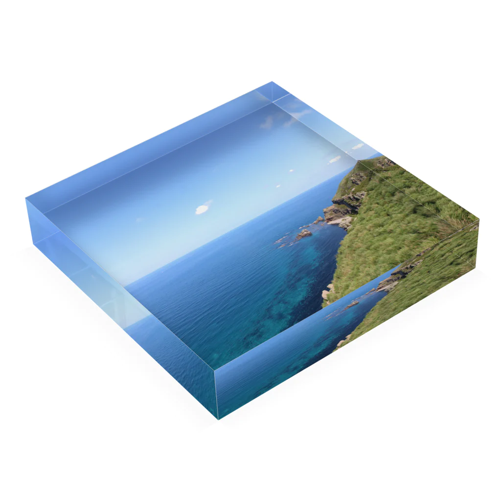 sleepingcatの天売島 Acrylic Block :placed flat