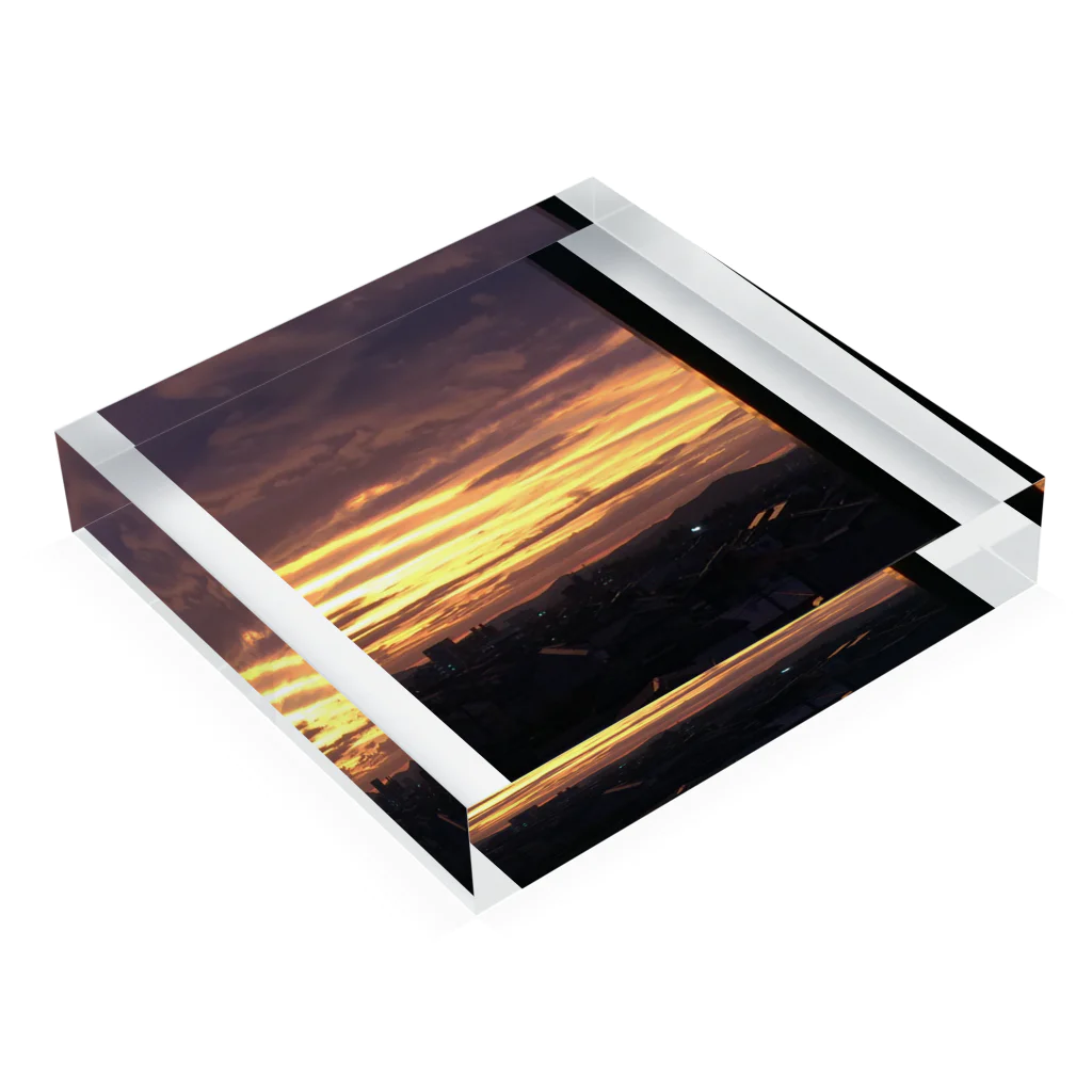 Nao Sakamoto Abeの情熱&black sunset  Acrylic Block :placed flat