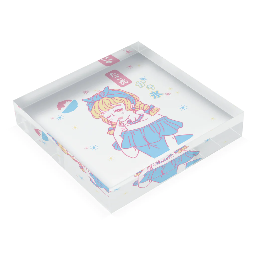 たこ虎しろちゃんのIce Acrylic Block :placed flat