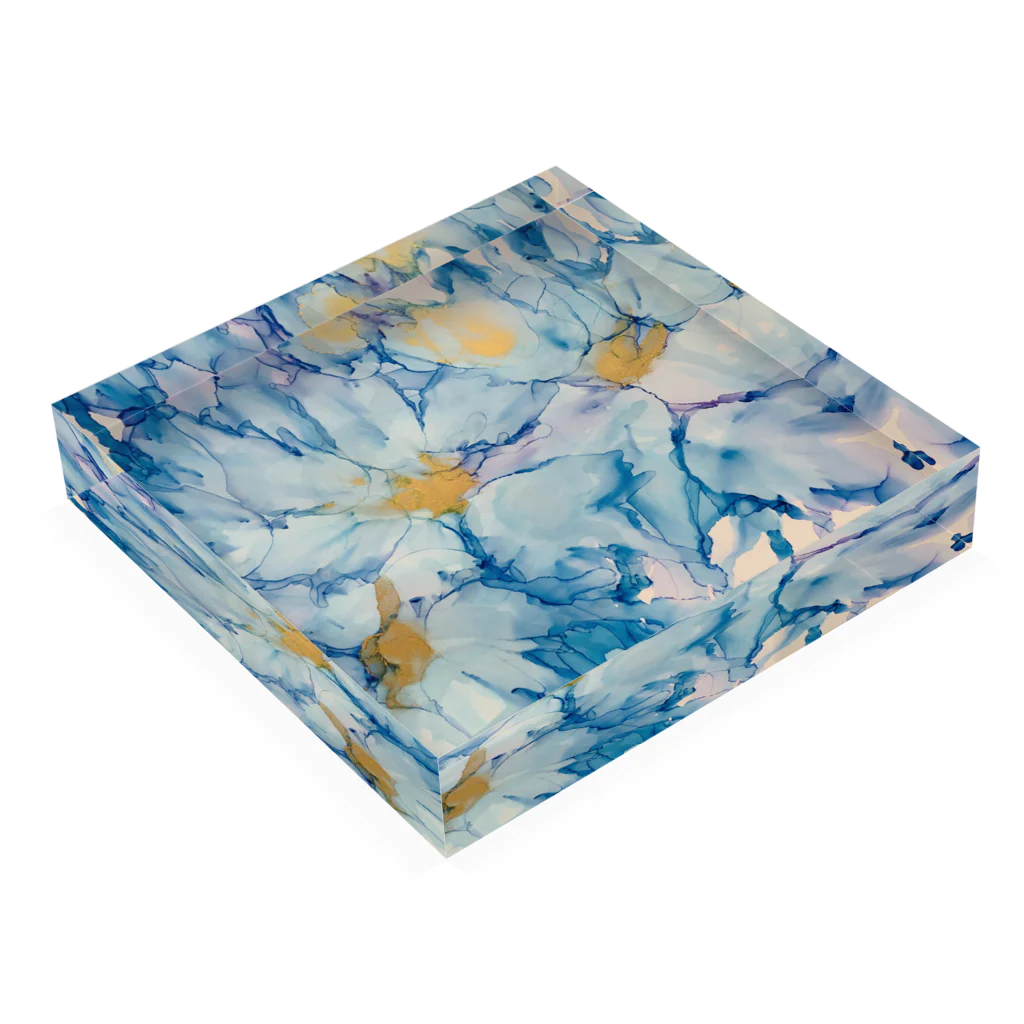 kohaku_no.5のsea＆flower  Acrylic Block :placed flat