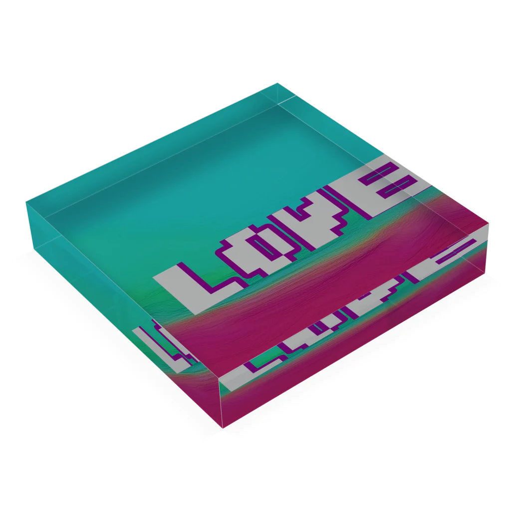 チョッカ店のLOVE Acrylic Block :placed flat