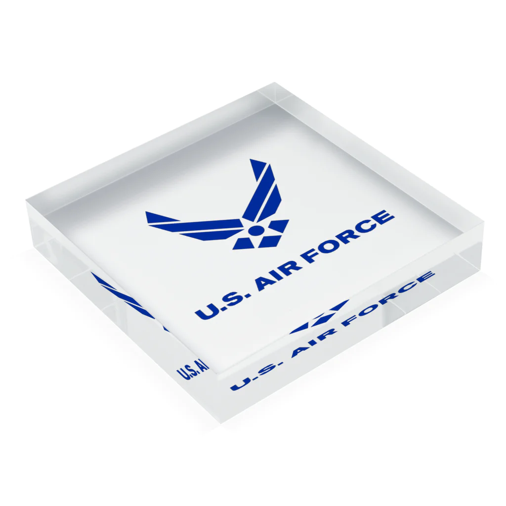 rikunosukeshopのU.S.A.F ロゴ　アイテム Acrylic Block :placed flat