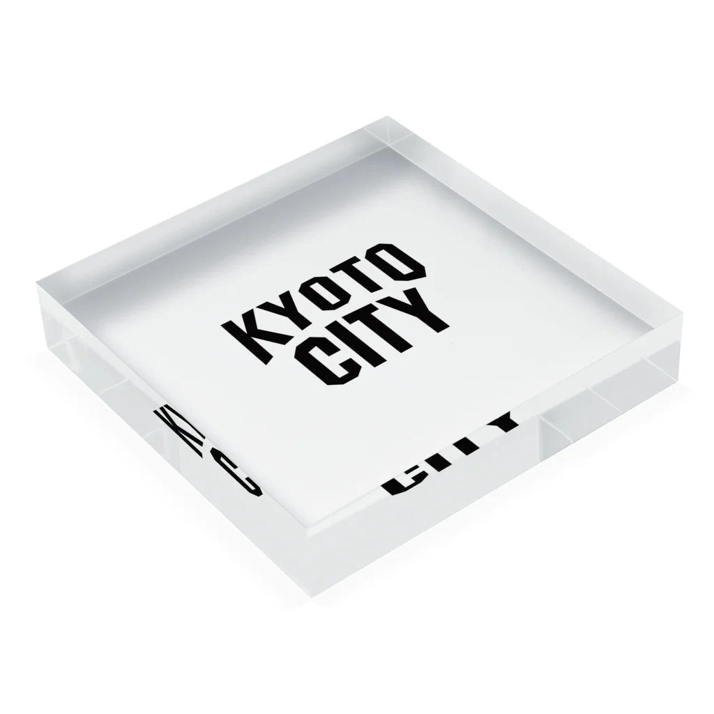 jimotyの京都　KYOTO　キョウトシティ Acrylic Block :placed flat