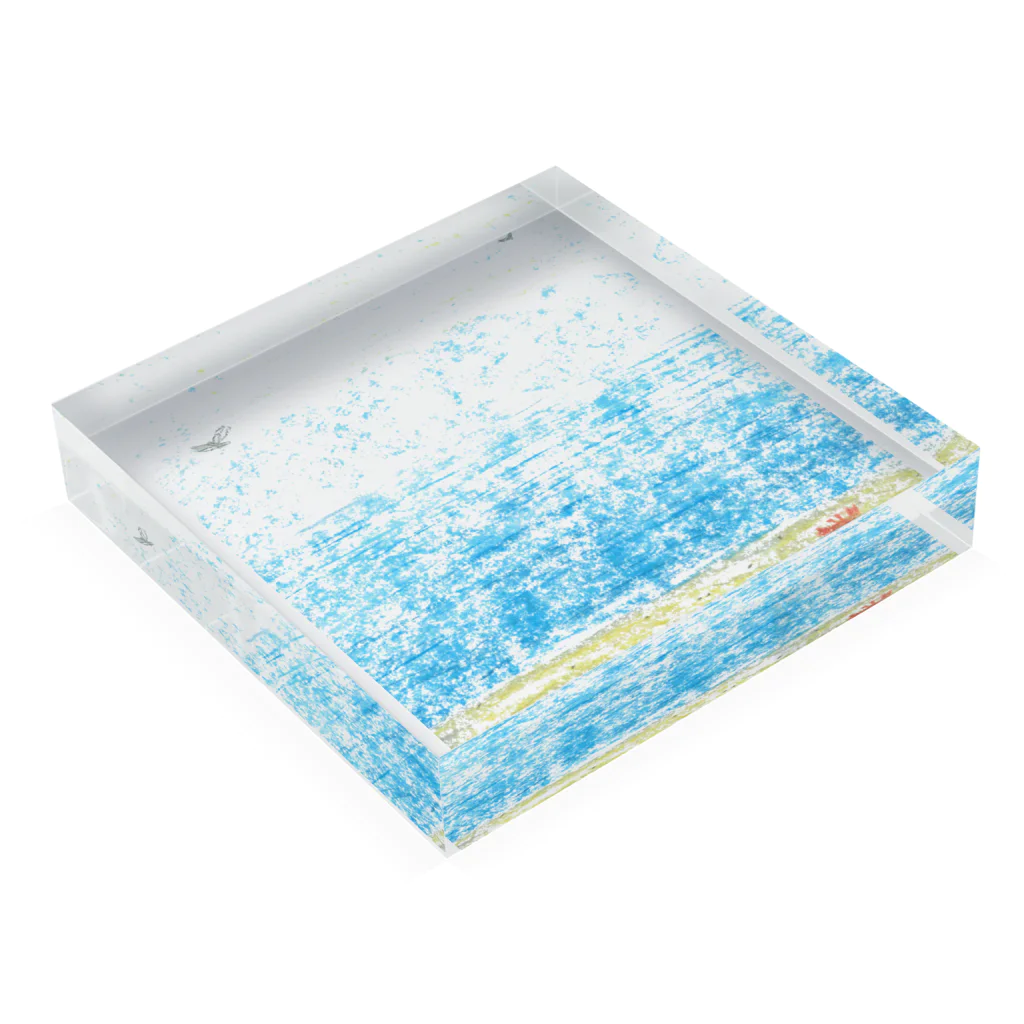 たなかあゆみのお店の2日目の朝 Acrylic Block :placed flat