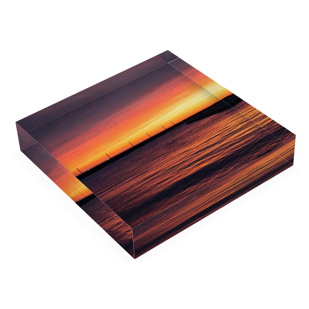 Takashi MUKAIのBlock-Photo-Sunset02 Acrylic Block :placed flat