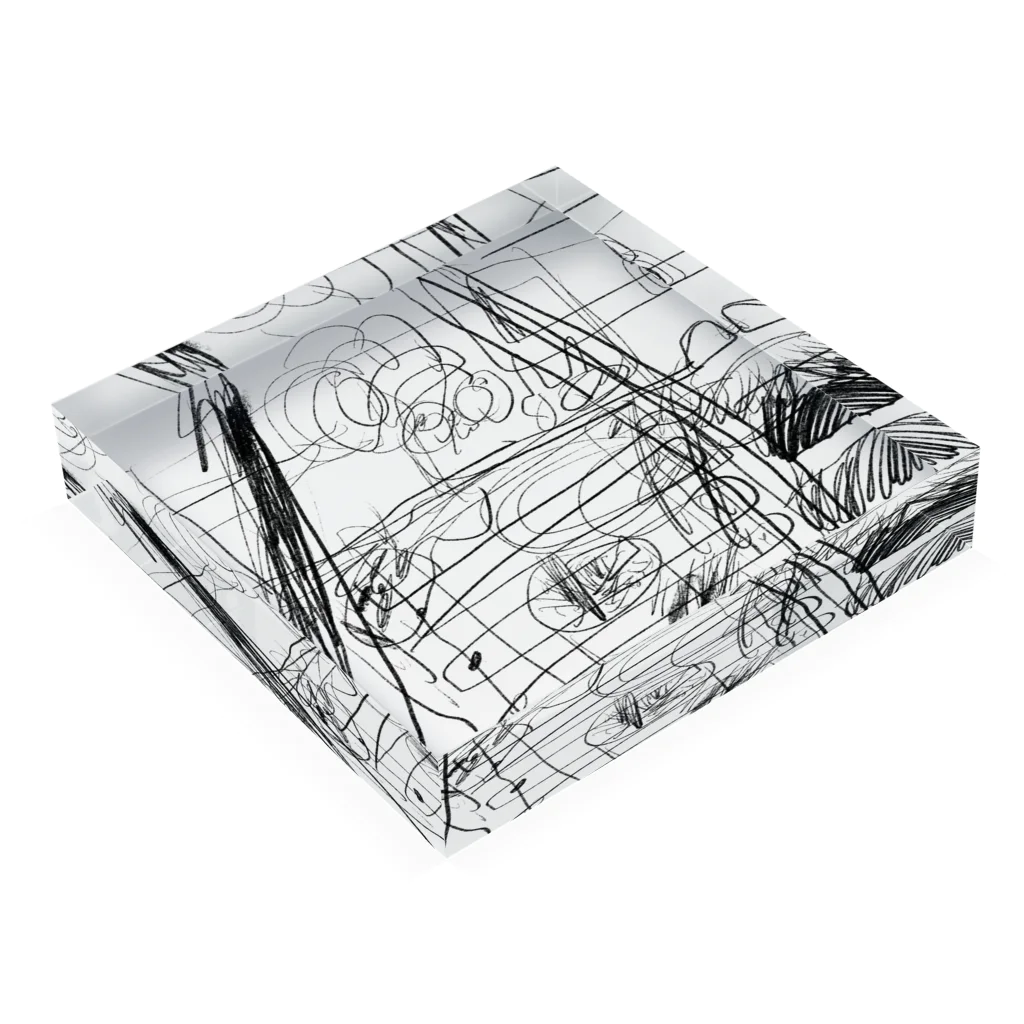 MOMOMOのカタコンベ断面 Acrylic Block :placed flat