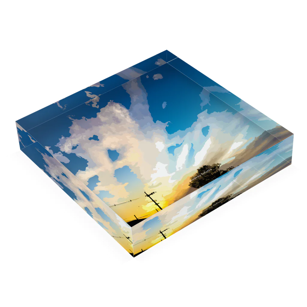 たかなのお店のSky SunsetCloud Acrylic Block :placed flat