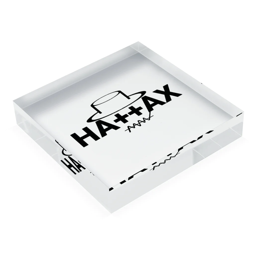 ''''Bar Code''''のHATTAX LOGO Acrylic Block :placed flat