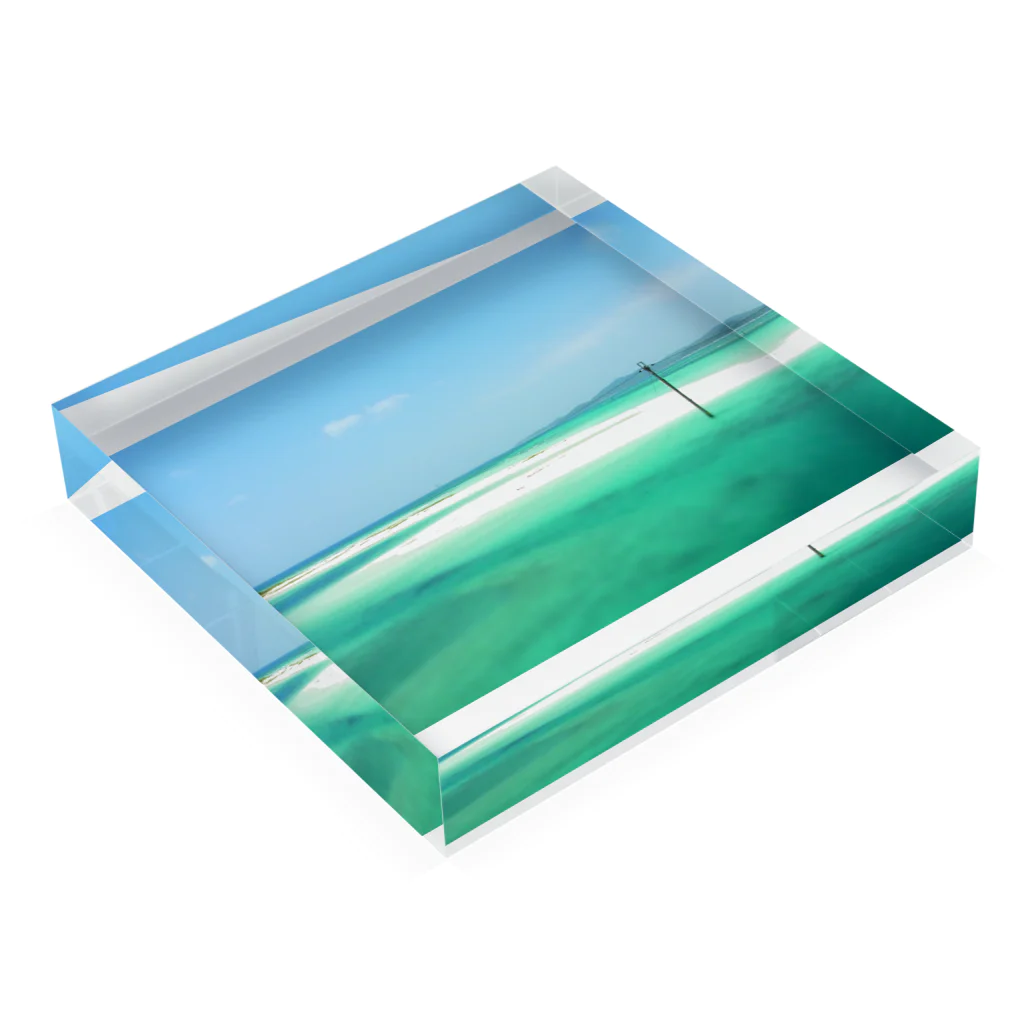 KRMSのOkinawa Ocean Acrylic Block :placed flat