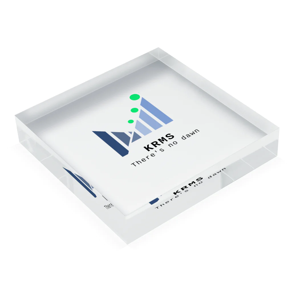 KRMSのKRMSロゴ4 Acrylic Block :placed flat