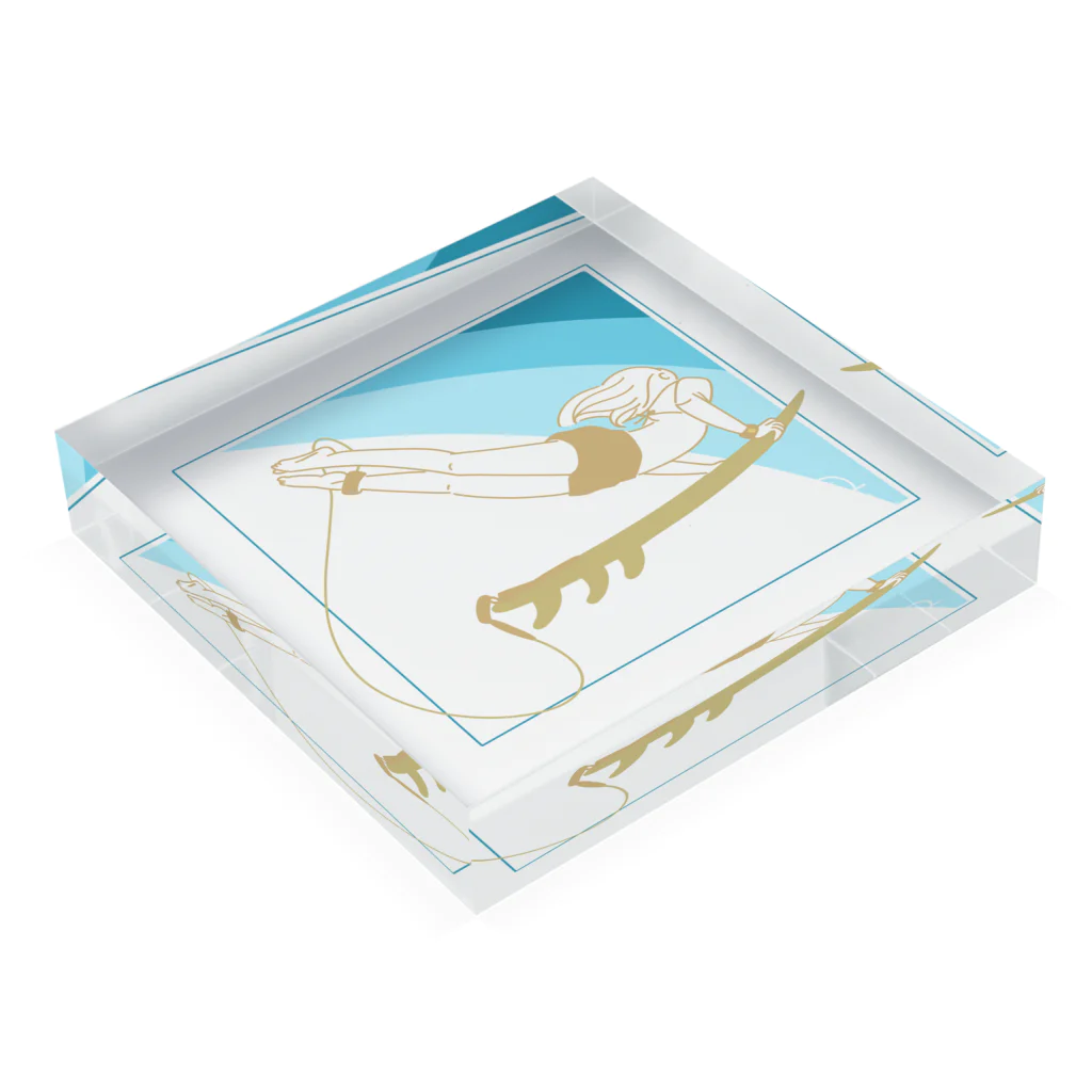 Blue Ocean Artのダックダイブ Acrylic Block :placed flat