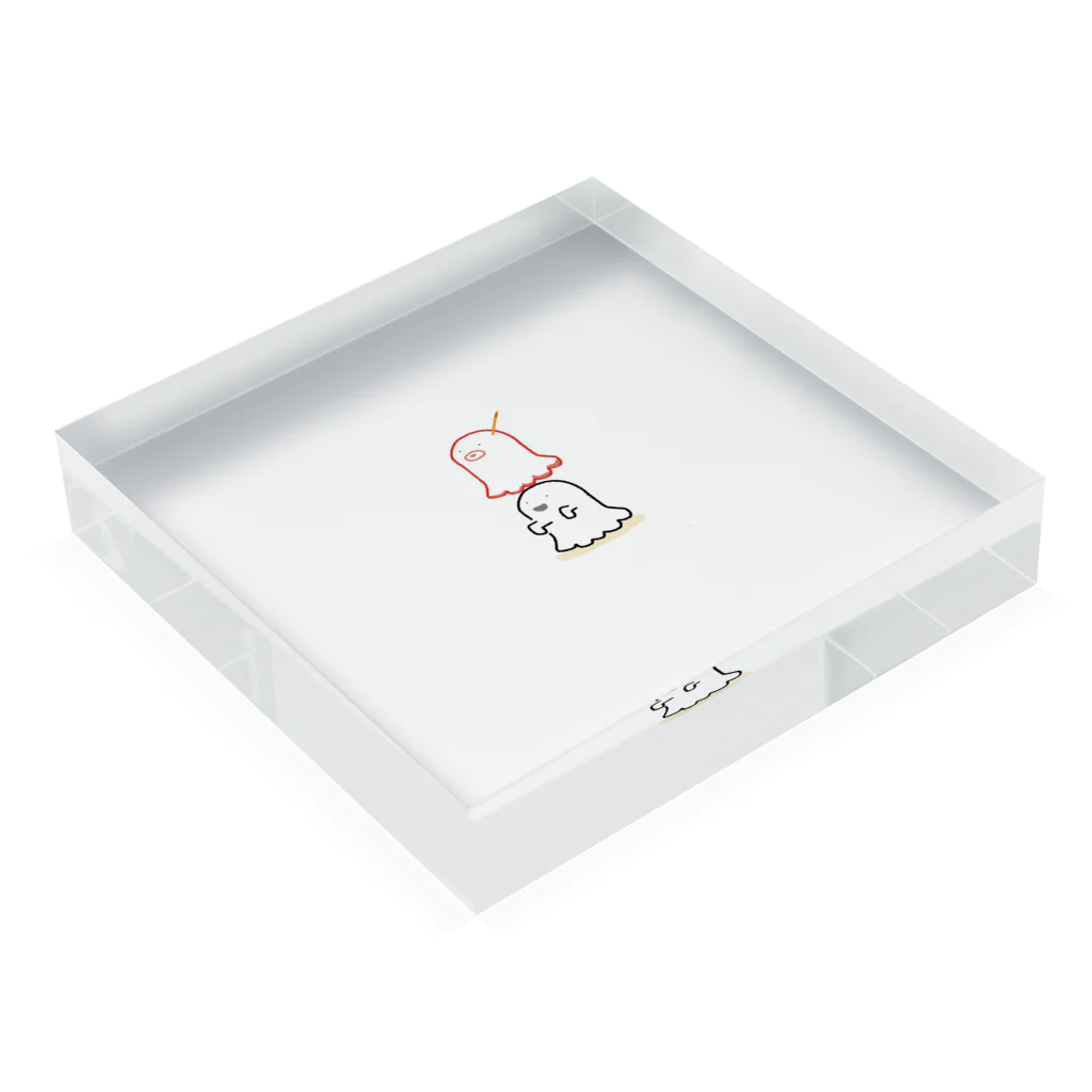 takeと助手のTシャツ屋さんの協力するウインナーとお化け Acrylic Block :placed flat