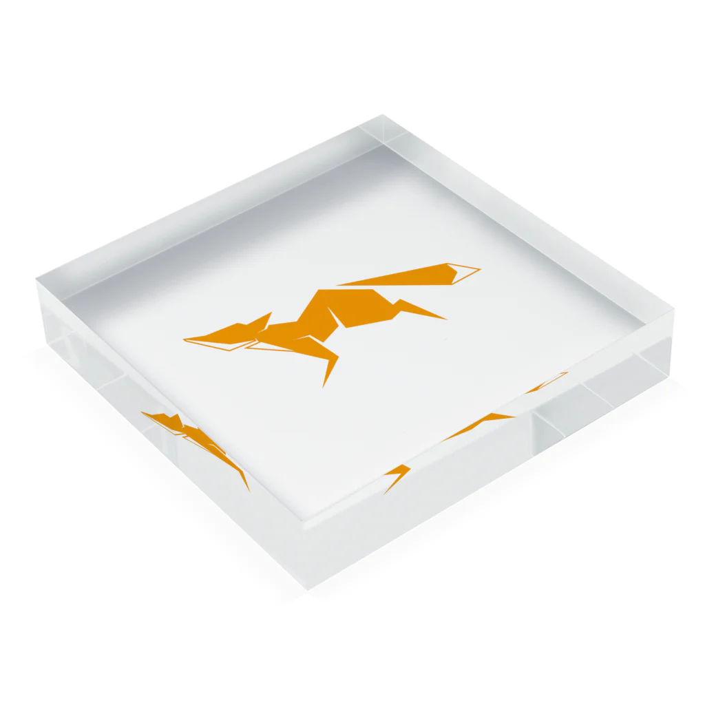 RY DESIGN / Ryohei Yonenoの鳴狐 Acrylic Block :placed flat