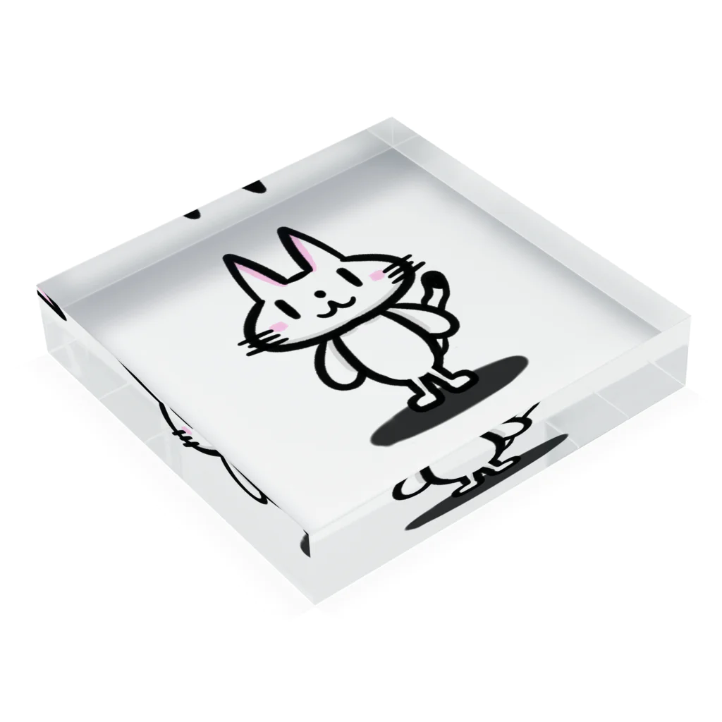 ここなつ55のゆるねこシンプル Acrylic Block :placed flat