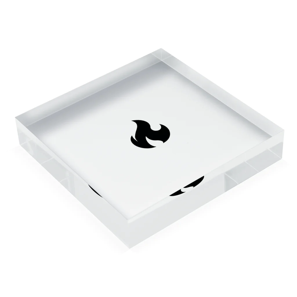 FIRE4TのSimple Fire Logo(Black) Acrylic Block :placed flat