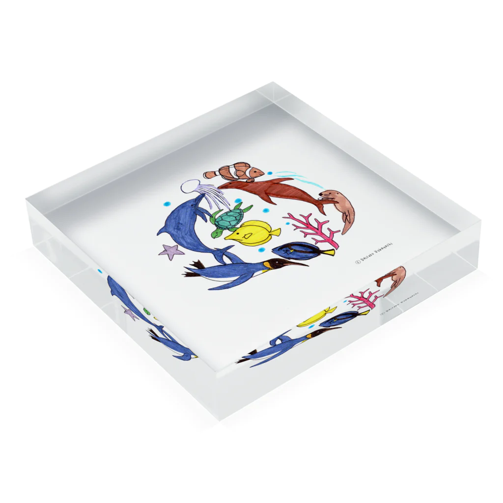 Daisuke.worldの大介の水族館 Acrylic Block :placed flat