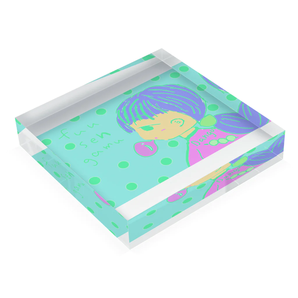 りんご飴。のガムフーセン Acrylic Block :placed flat