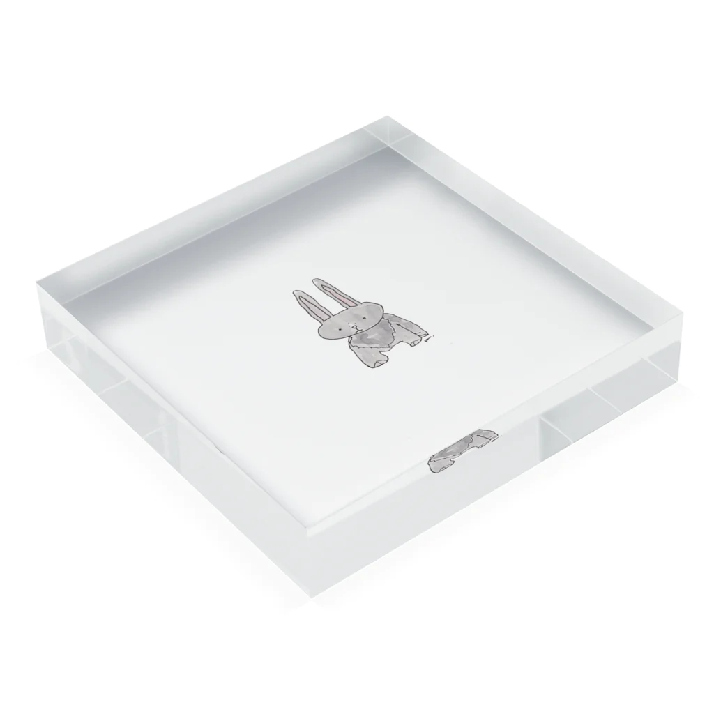 #自己満のカタマリのひだりてコレクション -usagi Acrylic Block :placed flat