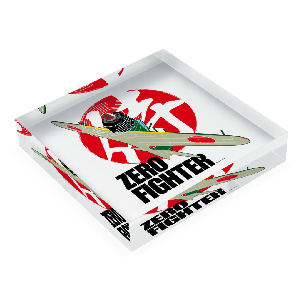 Atelier NyaoのZERO FIGHTER 空の侍 Acrylic Block :placed flat