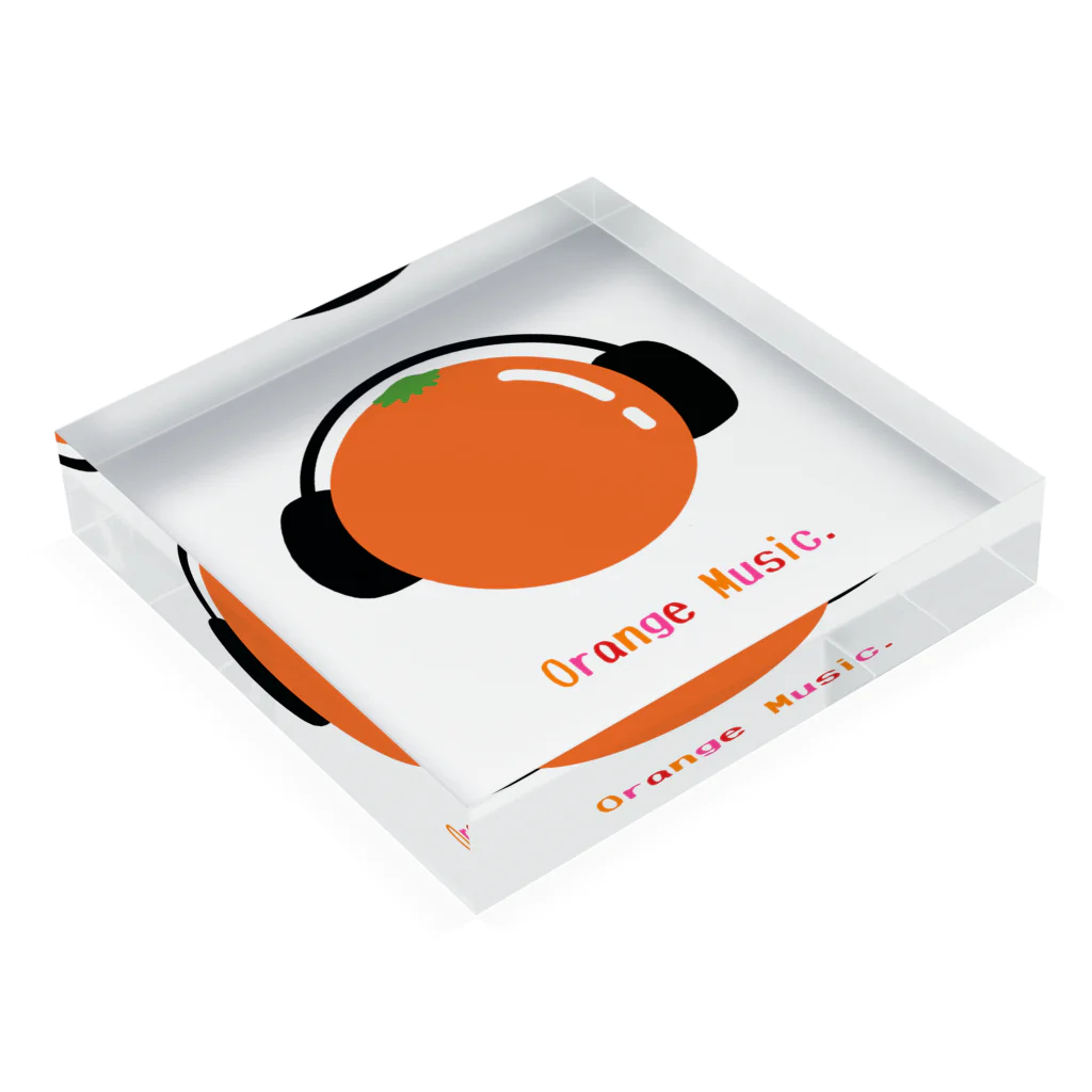 PaP➡︎Poco.a.Pocoのorange music Acrylic Block :placed flat