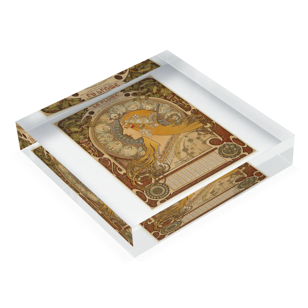 ゆーさんのAlphonse Mucha　Zodiaque Acrylic Block :placed flat