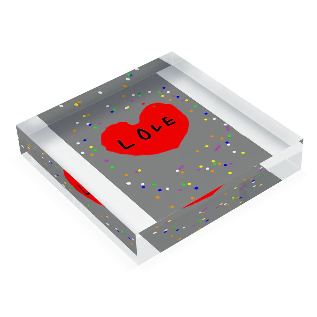 あさみんのラブリー Acrylic Block :placed flat