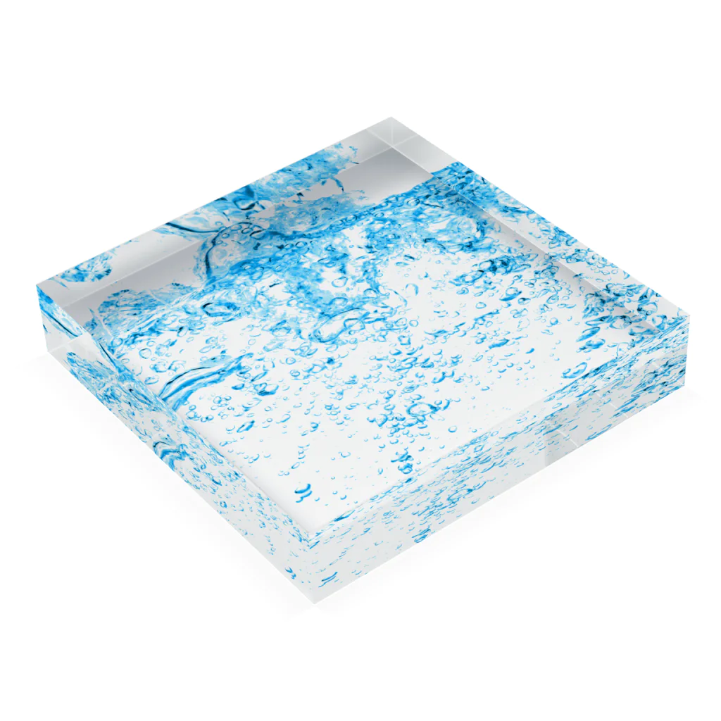kagomeのリラックスアイテムショップのリラックス♪水中 泡 バブル Acrylic Block :placed flat