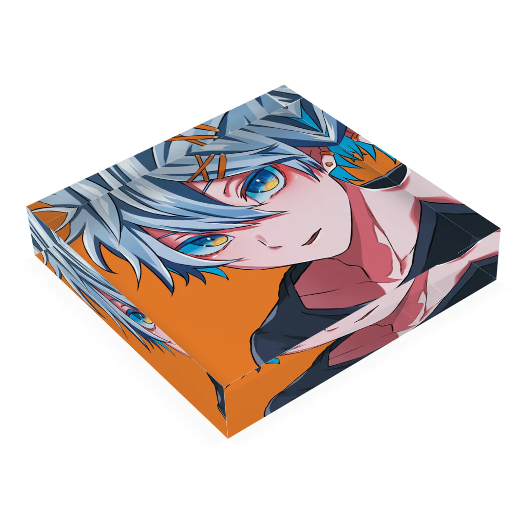 カメレオン ～Chameleon～のインナーカラー男子🎵 Acrylic Block :placed flat