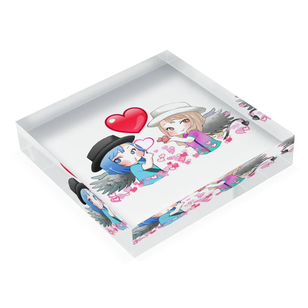 Gackyの愛の堕天使Gacky　グッズ Acrylic Block :placed flat