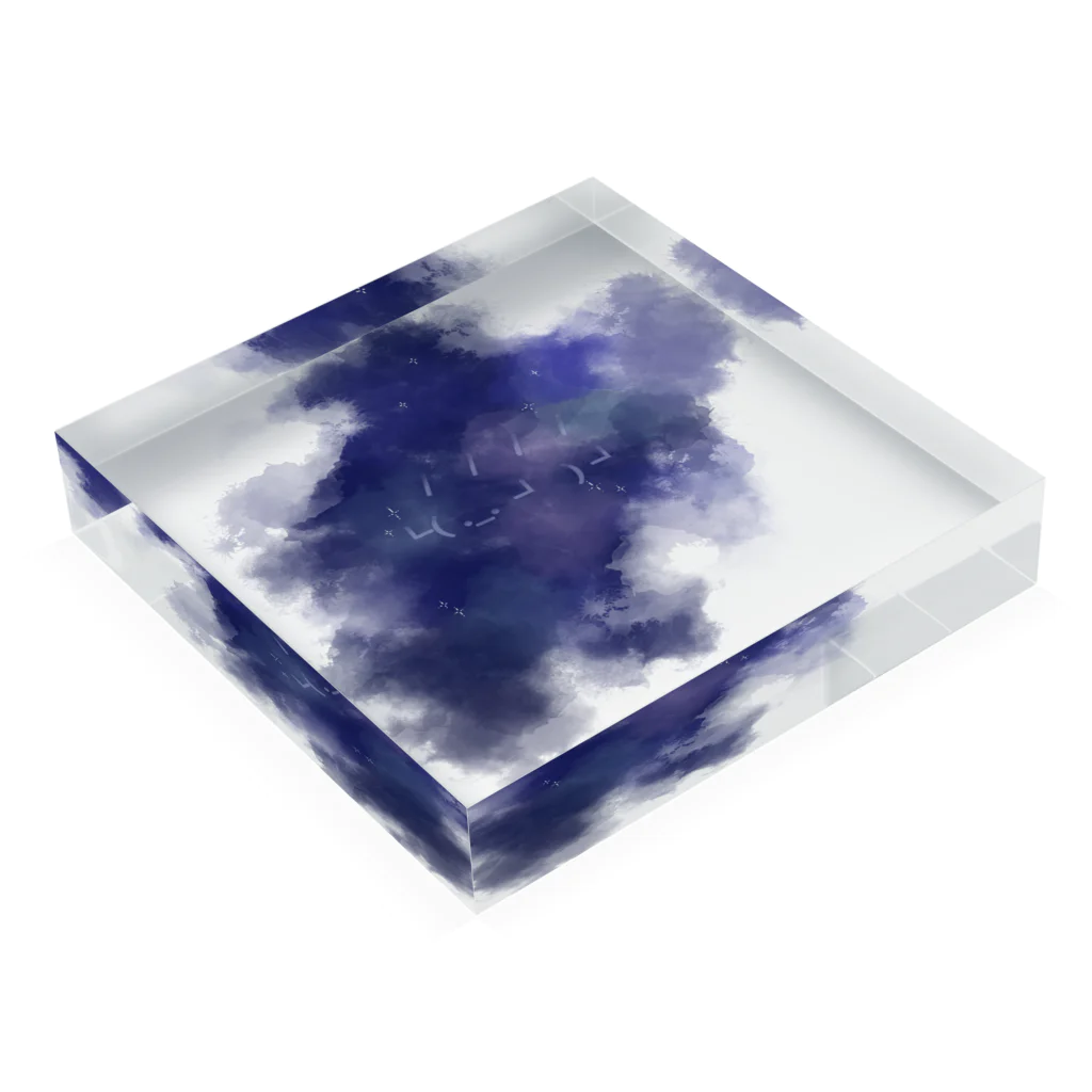 D Bridge MCの夜に降下するブリッジ Acrylic Block :placed flat