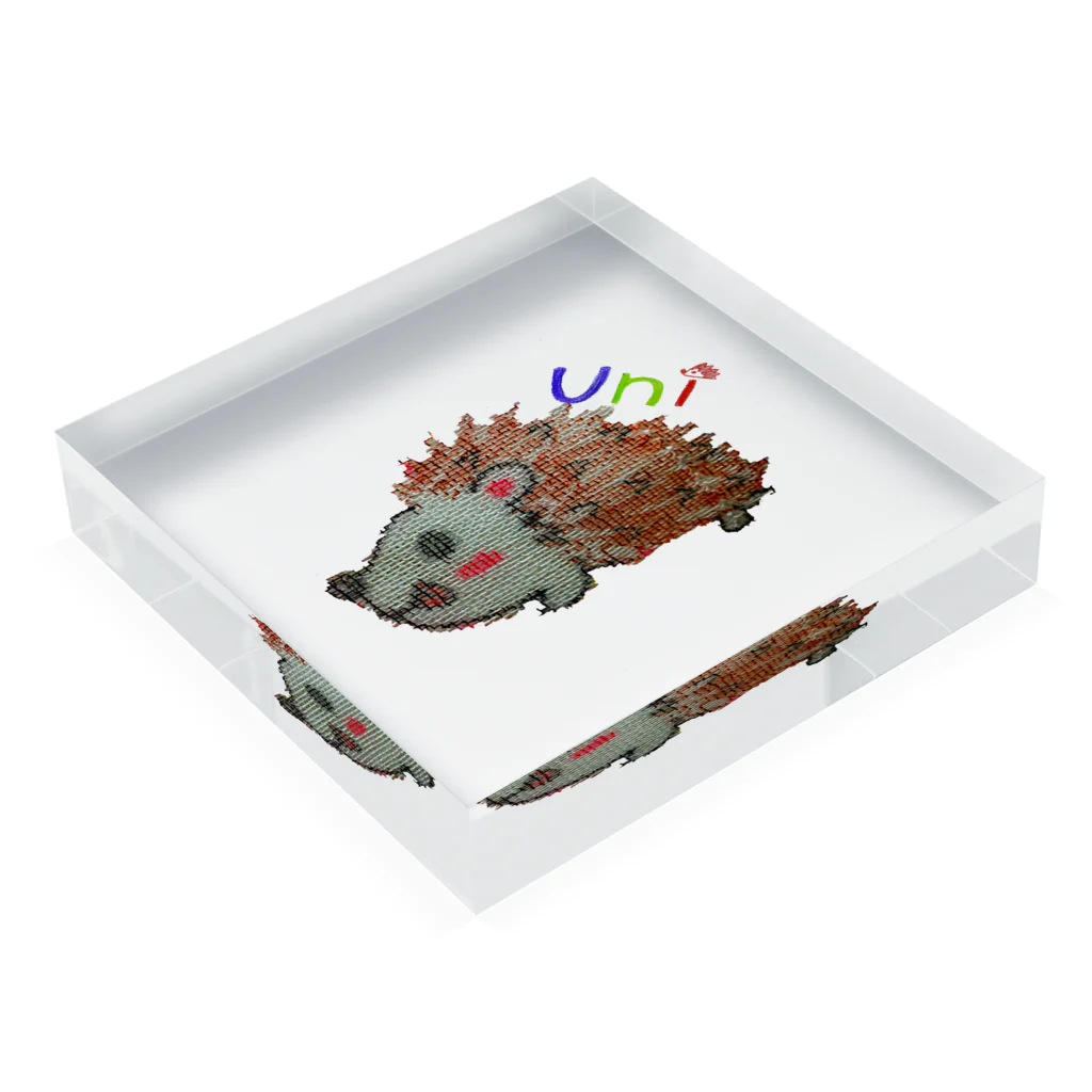 URCHINのガーゼuni Acrylic Block :placed flat