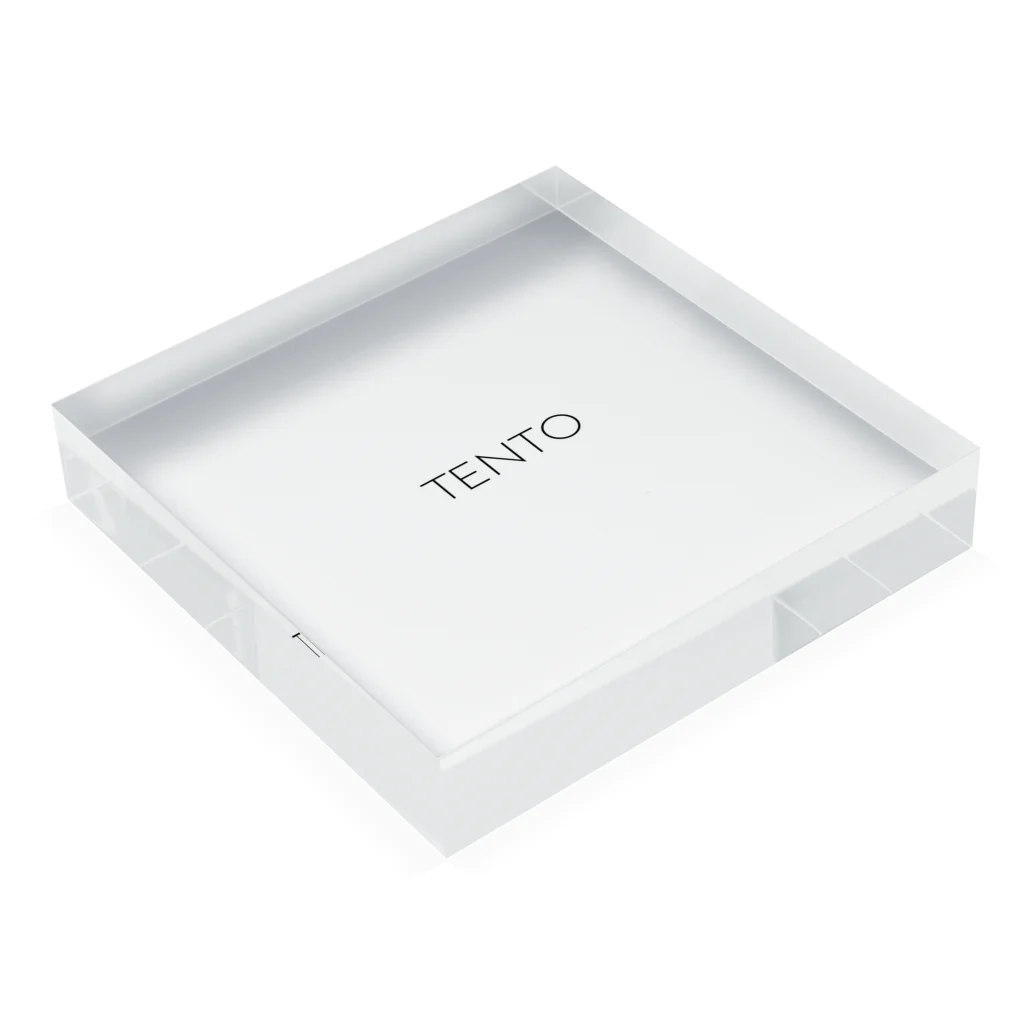 TENTO officialのTENTO Logo【White】 アクリルブロックの平置き