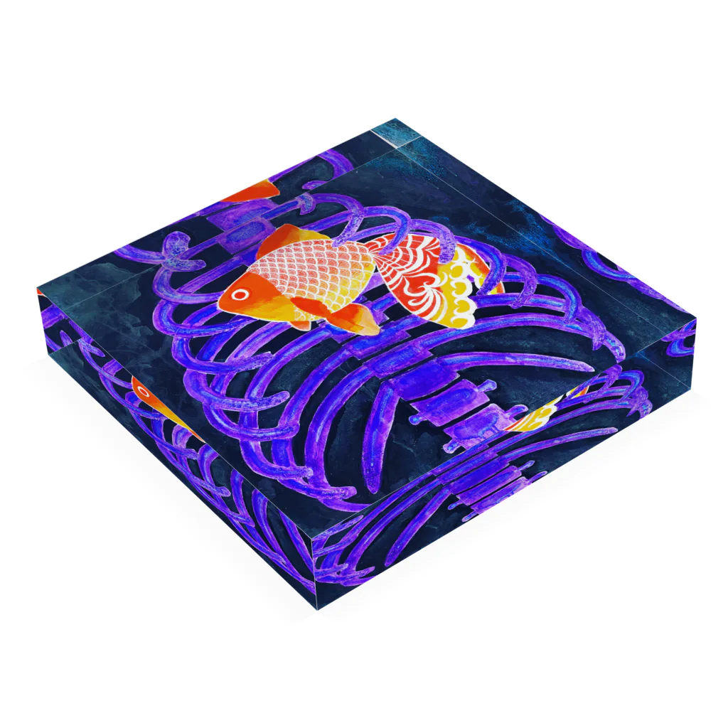Natsufileの金魚とあばら骨 Acrylic Block :placed flat