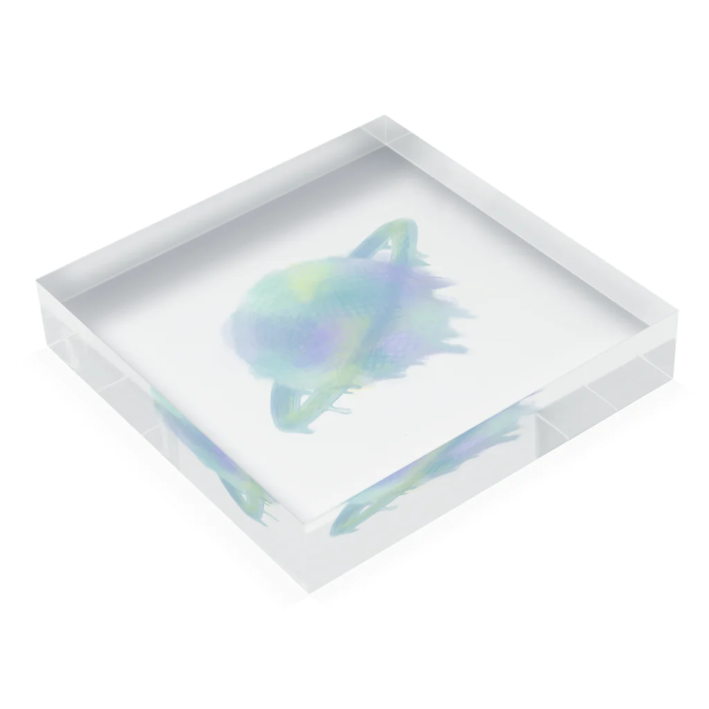 Lunaのど星 Acrylic Block :placed flat