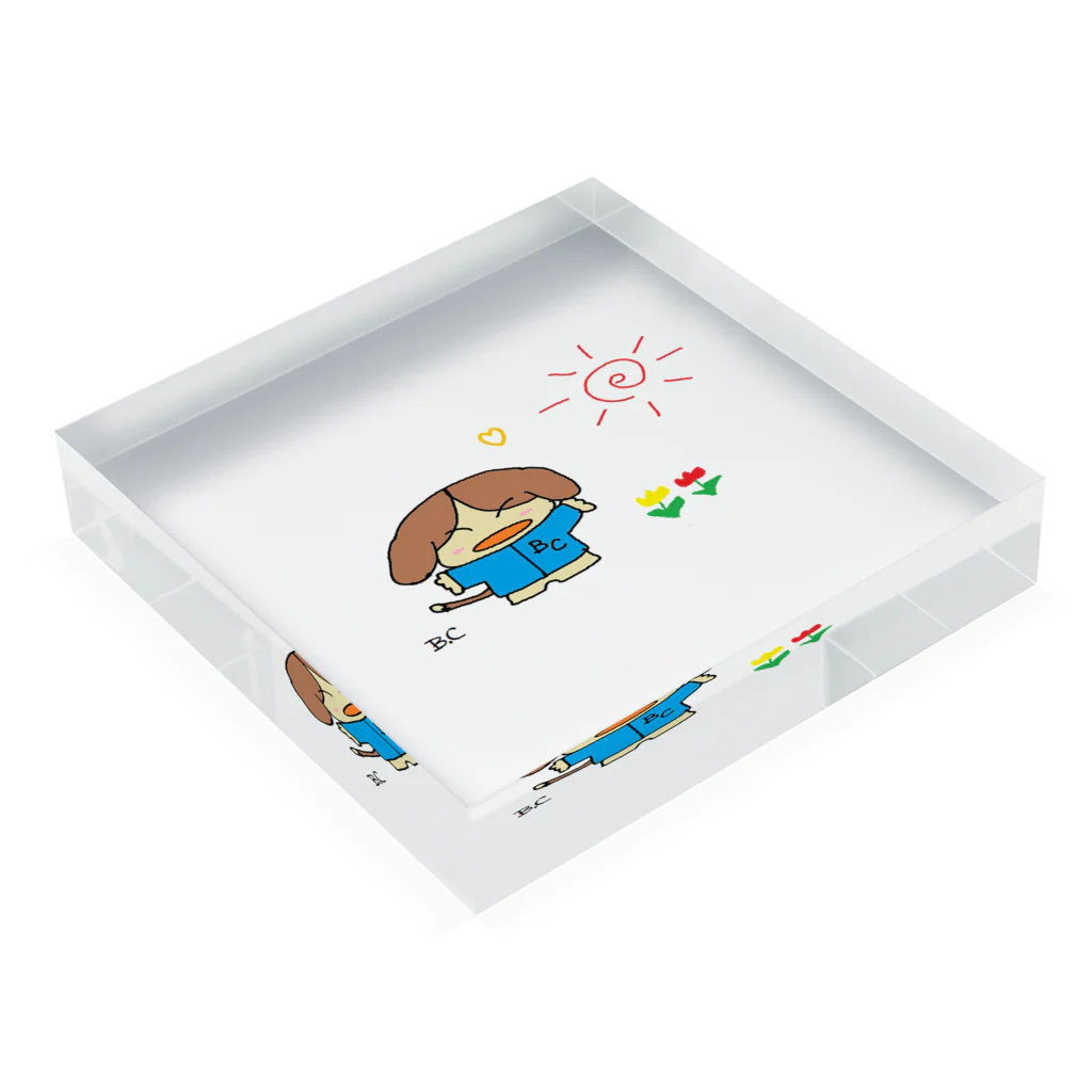 Beagle_Companyのごきげんビーグル Acrylic Block :placed flat