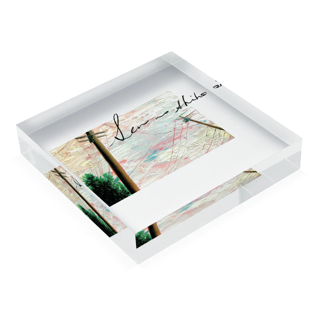 壬本舗 mizu-no-e-hompoの夕景 Acrylic Block :placed flat