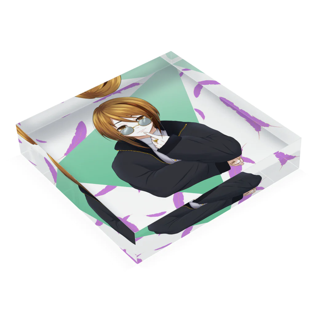 灯─ともしび─の『見つめて』 Acrylic Block :placed flat