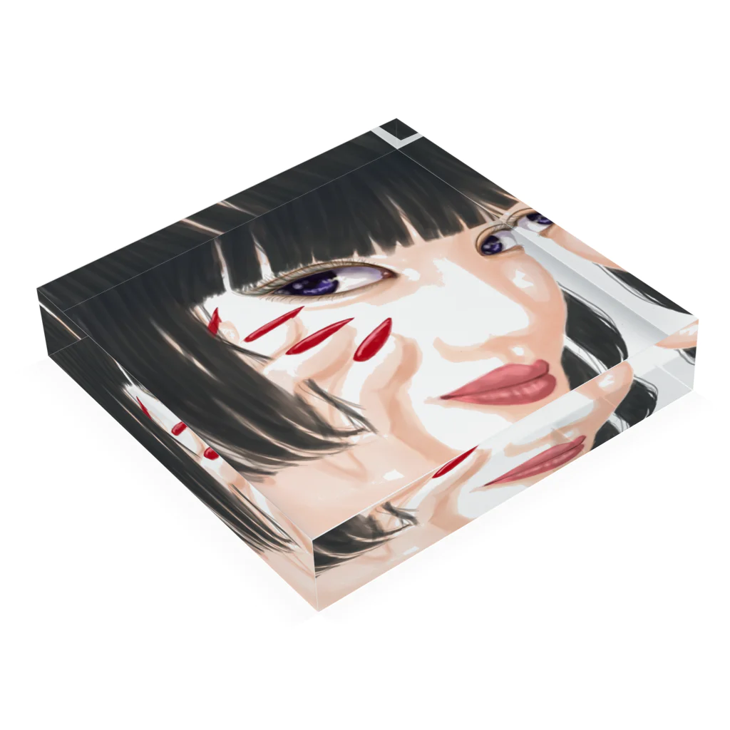 タキオン✩ライダー✩ラボの誘惑 Acrylic Block :placed flat