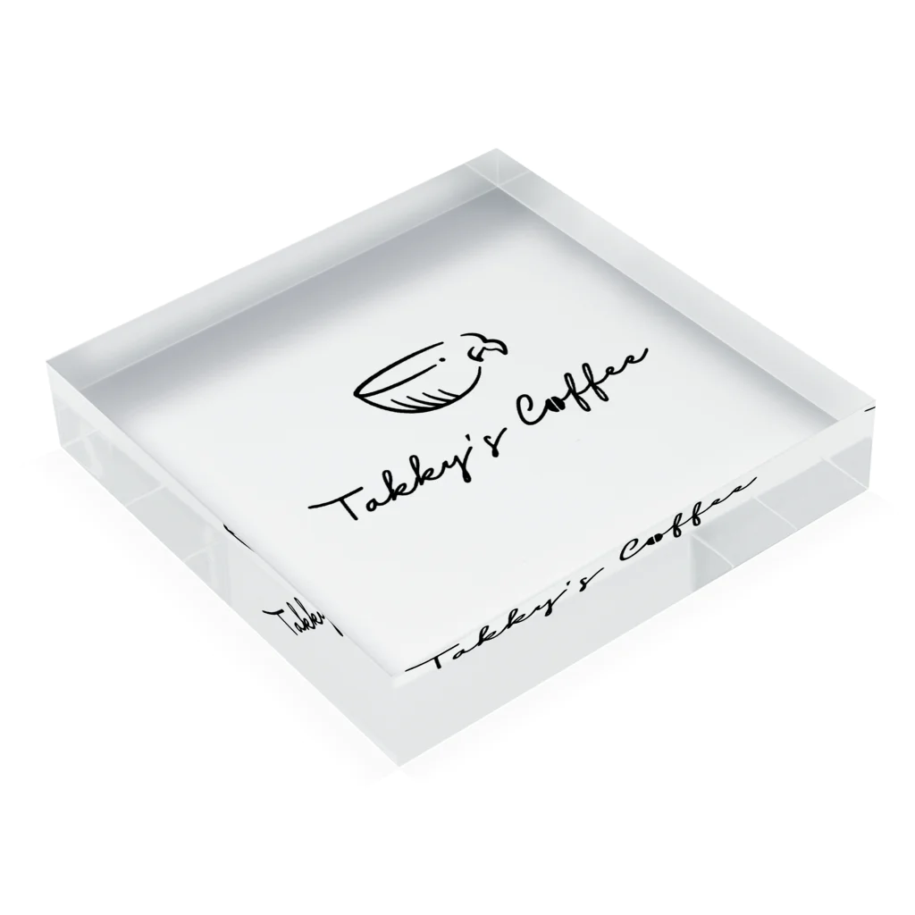 Frame The Sceneryのtakky's coffee (black) Acrylic Block :placed flat