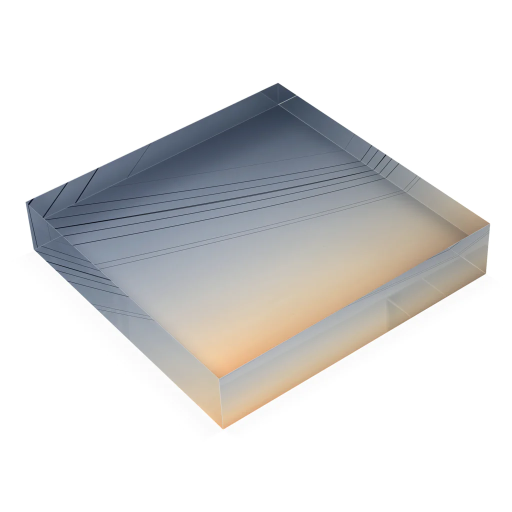 SORAIROの日曜日の夕暮れ　冬から春へ Acrylic Block :placed flat