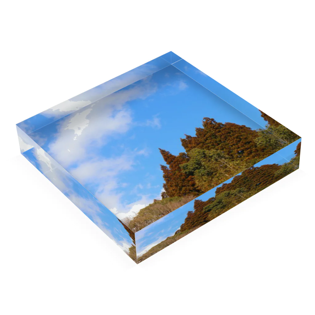 柚葉 / Yuzuha【公式】の気持ち良い程の青空 Acrylic Block :placed flat