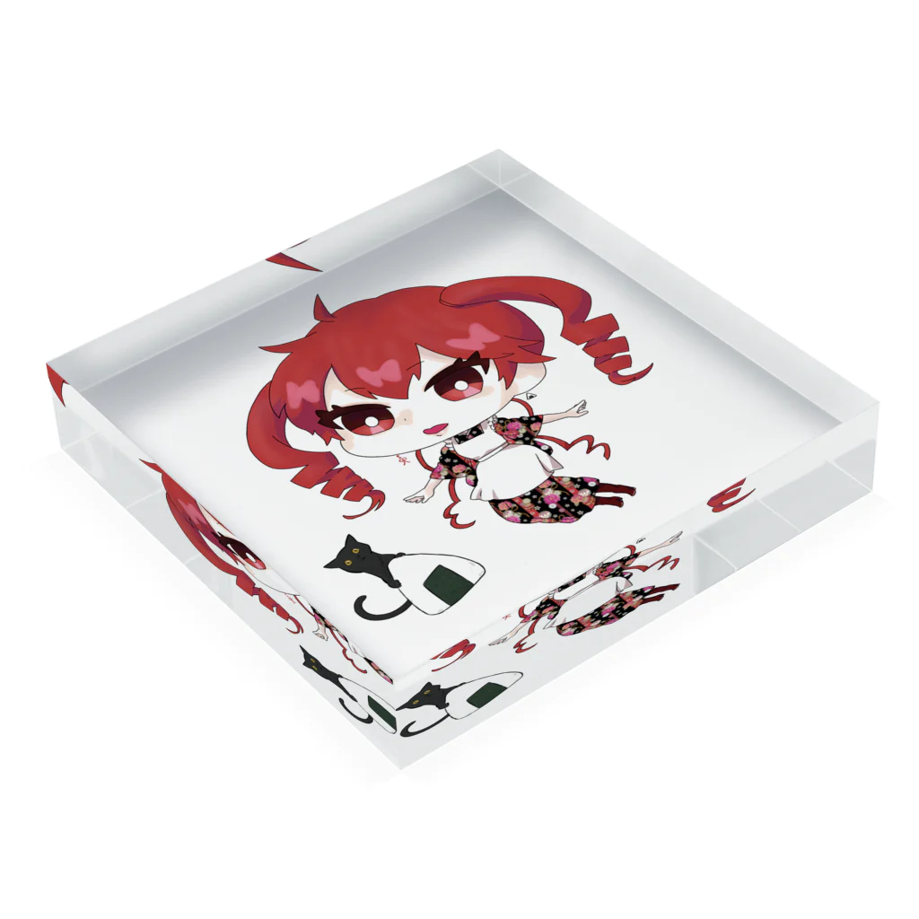 Phoenix Tempsの文庫むすび ミニキャラA Acrylic Block :placed flat