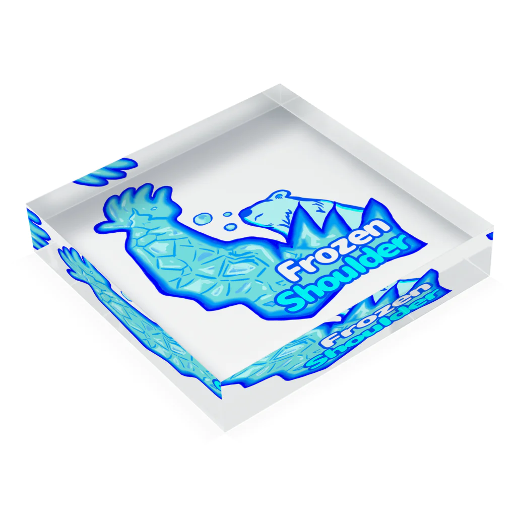 TOMMY★☆ZAWA　ILLUSTRATIONのFrozen Shoulder Acrylic Block :placed flat