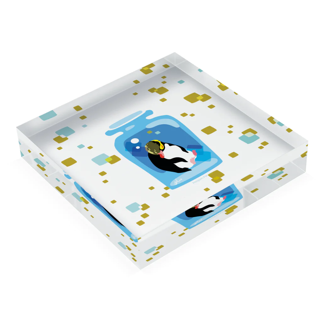 ペンギンパカリのペンギンの瓶詰めY Acrylic Block :placed flat