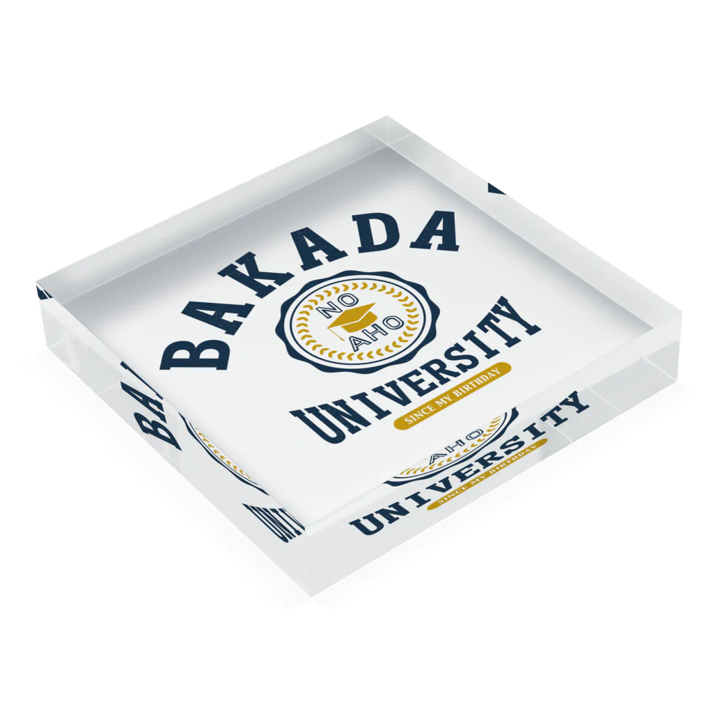 グラフィンのバカダ大学 BAKADA UNIVERSITY Acrylic Block :placed flat