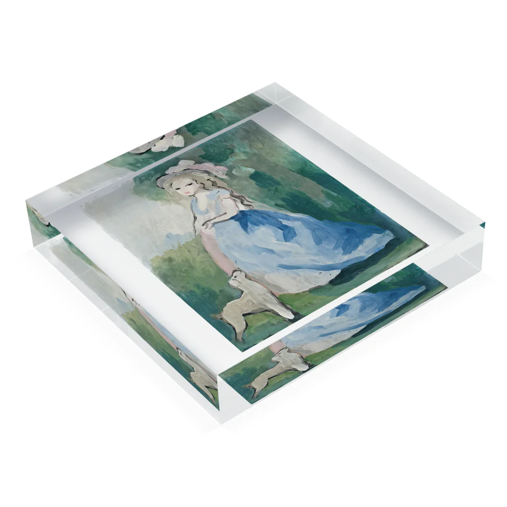 𝐢𝐤𝐮𝐦𝐢のマリーローランサン Acrylic Block :placed flat